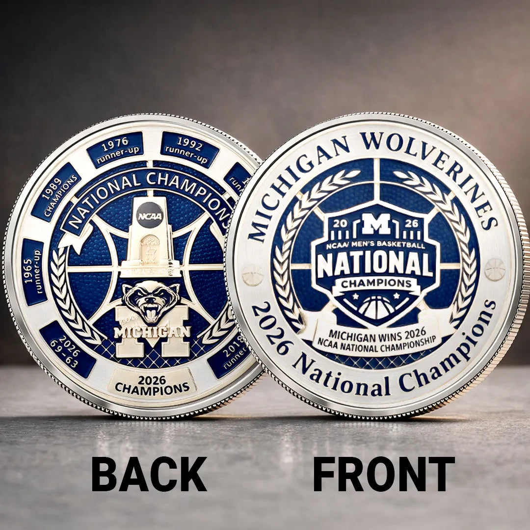 Michigan Wolverines 2026 Men's Basketball National Champions Commemorative Coin – HOATT17374