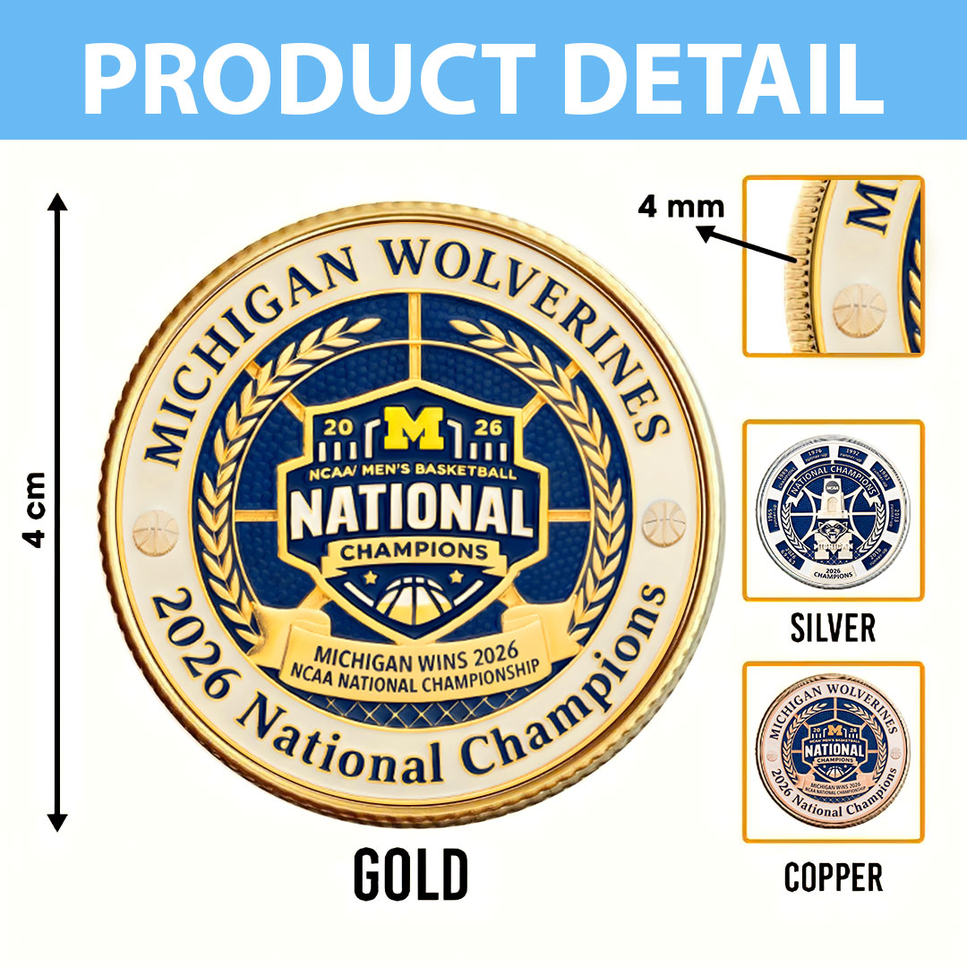 Michigan Wolverines 2026 Men's Basketball National Champions Commemorative Coin – HOATT17374