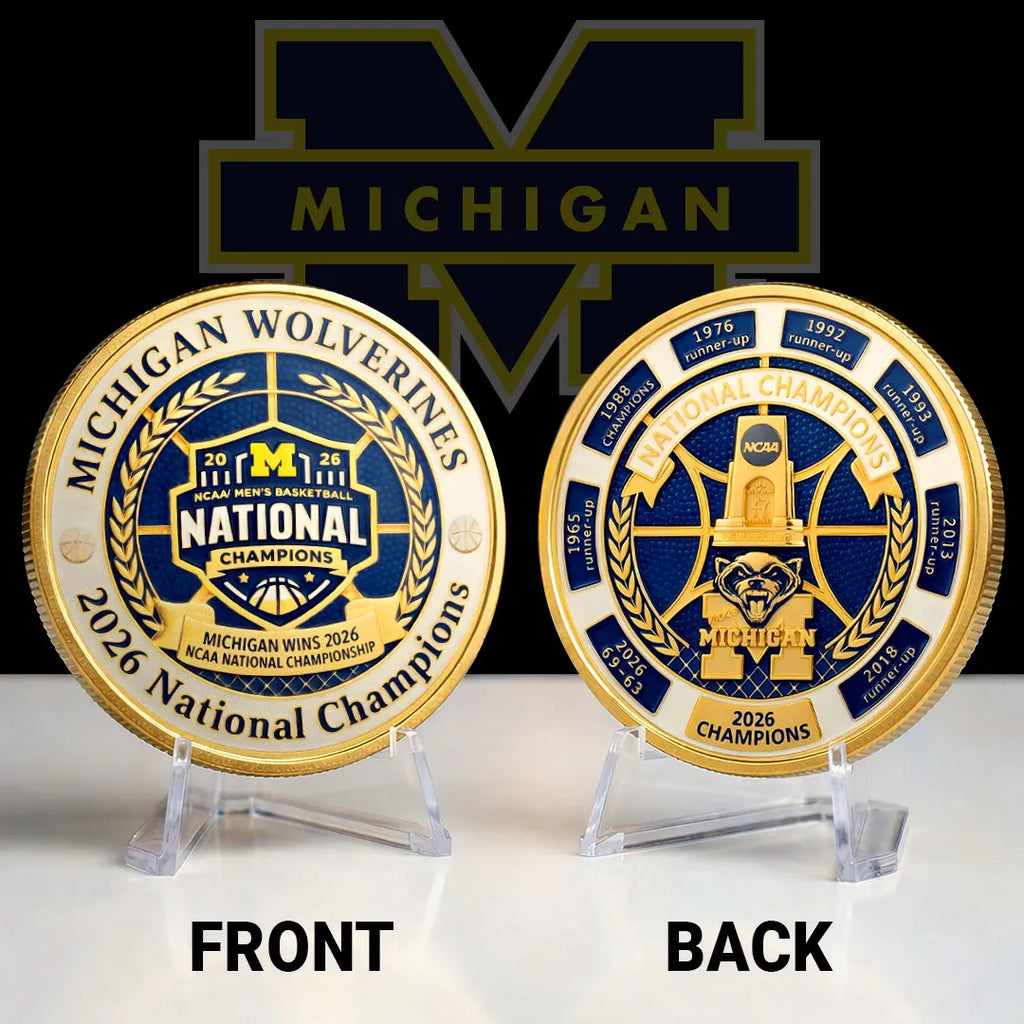 Michigan Wolverines 2026 Men's Basketball National Champions Commemorative Coin – HOATT17374
