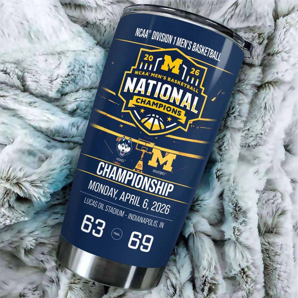 Michigan Wolverines 2026 Men's Basketball National Champions Tumbler Cup – HOATT17227