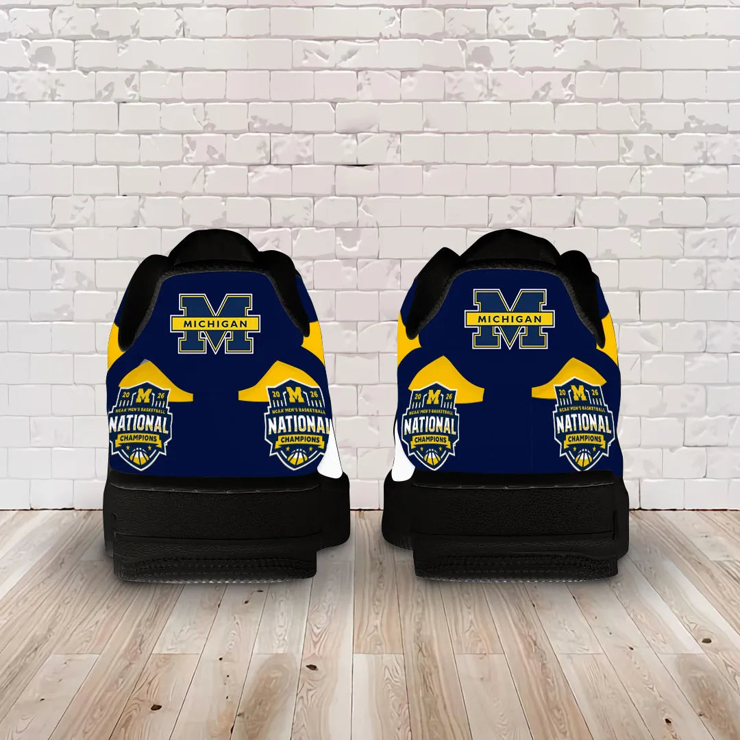Michigan Wolverines 2026 NCAA Men's Basketball National Champs AF1 Sneaker – TMTHU5119