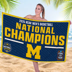 Michigan Wolverines 2026 NCAA Men's Basketball National Champs Rectangle Beach Towel – TMTHU4965