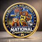 Michigan Wolverines 2026 NCAA Men's Basketball National Champs Commemorative Coin – TMTHU4966