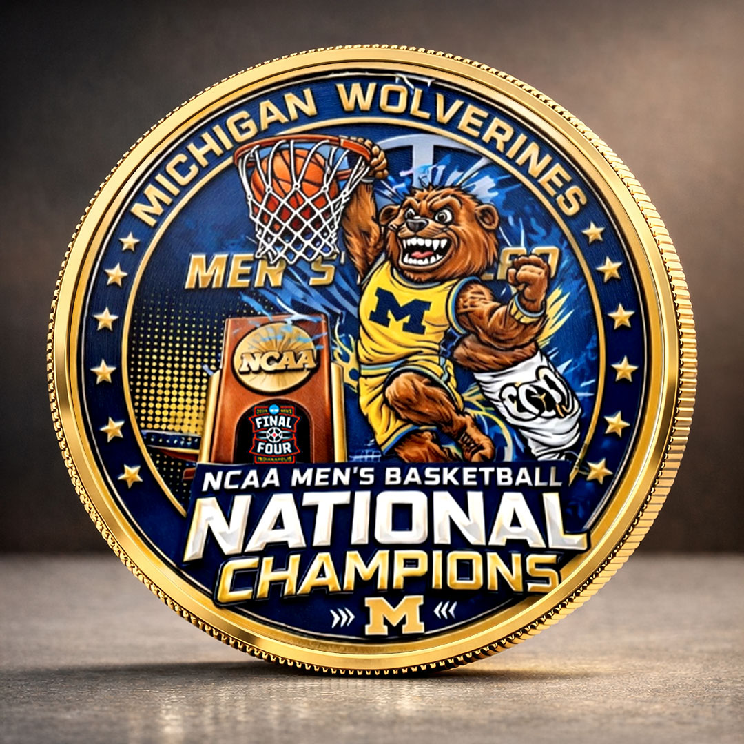 Michigan Wolverines 2026 NCAA Men's Basketball National Champs Commemorative Coin – TMTHU4966