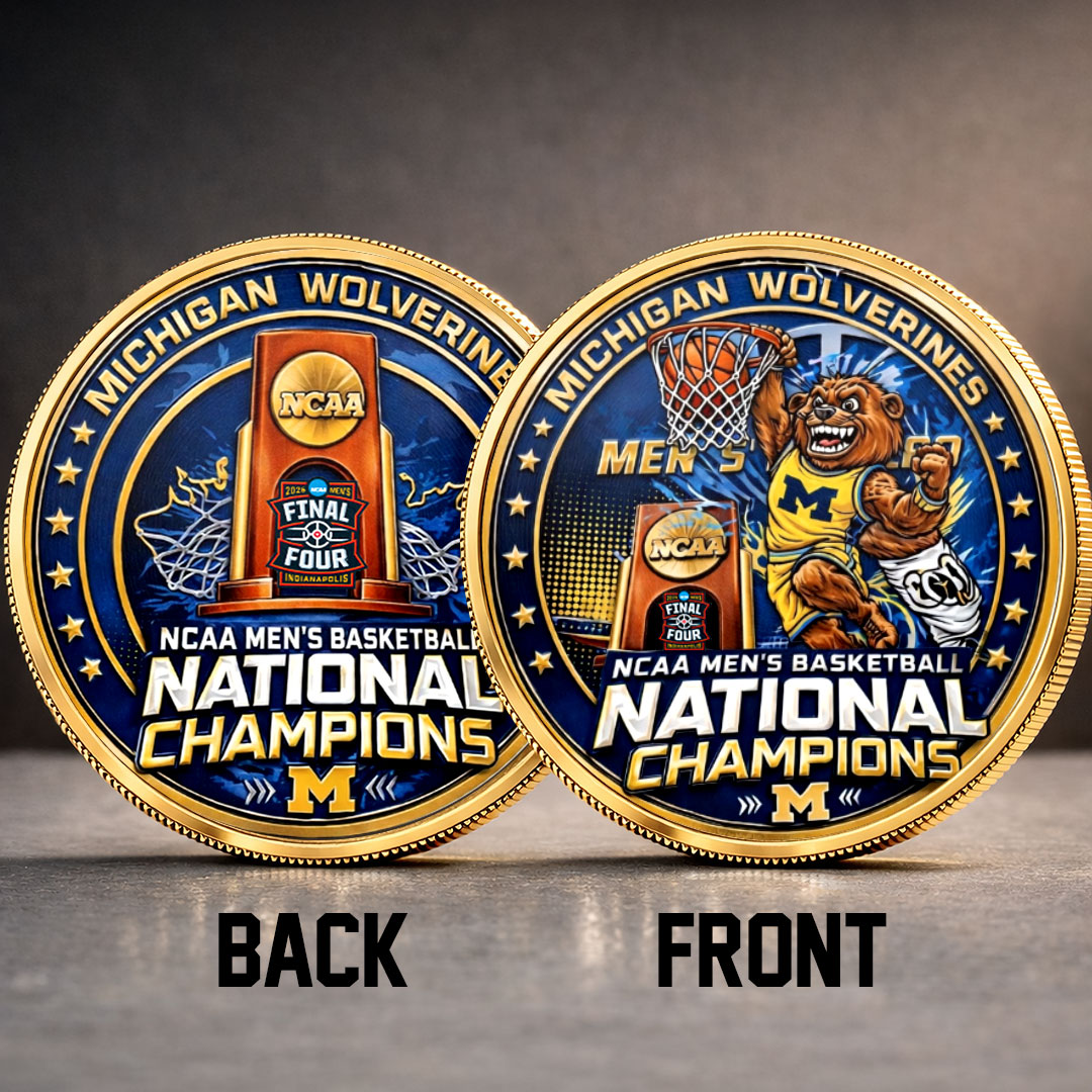 Michigan Wolverines 2026 NCAA Men's Basketball National Champs Commemorative Coin – TMTHU4966