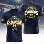 Michigan Wolverines Men's Basketball 2026 Big Ten Champions 3D Apparel – TANTN21271