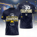 Michigan Wolverines Men's Basketball 2026 Big Ten Champions 3D Apparel – TANTN21273