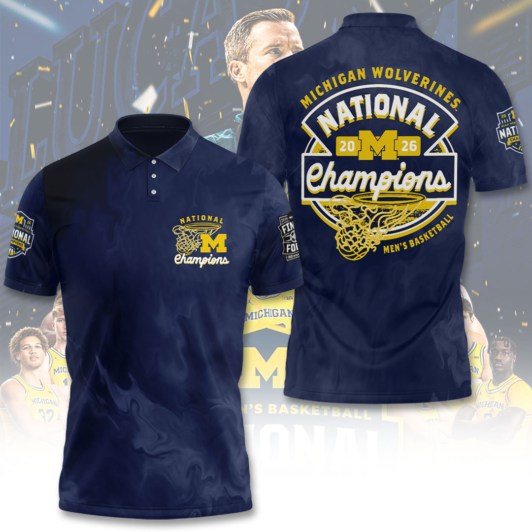 Michigan Wolverines 2026 Men's Basketball National Champions 3D Apparel – TANTN22133