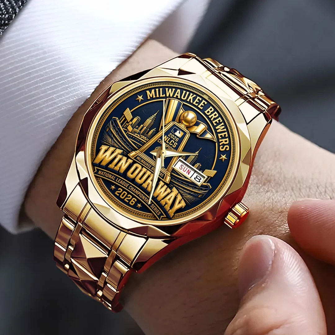 Milwaukee Brewers 2026 National League Champions Alloy Luxury Quartz Watch – TMTHU10123