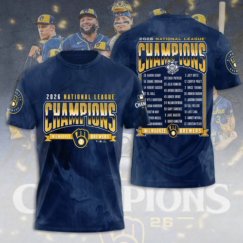 Milwaukee Brewers 2026 National League Champions 3D Apparel – TANTN26260