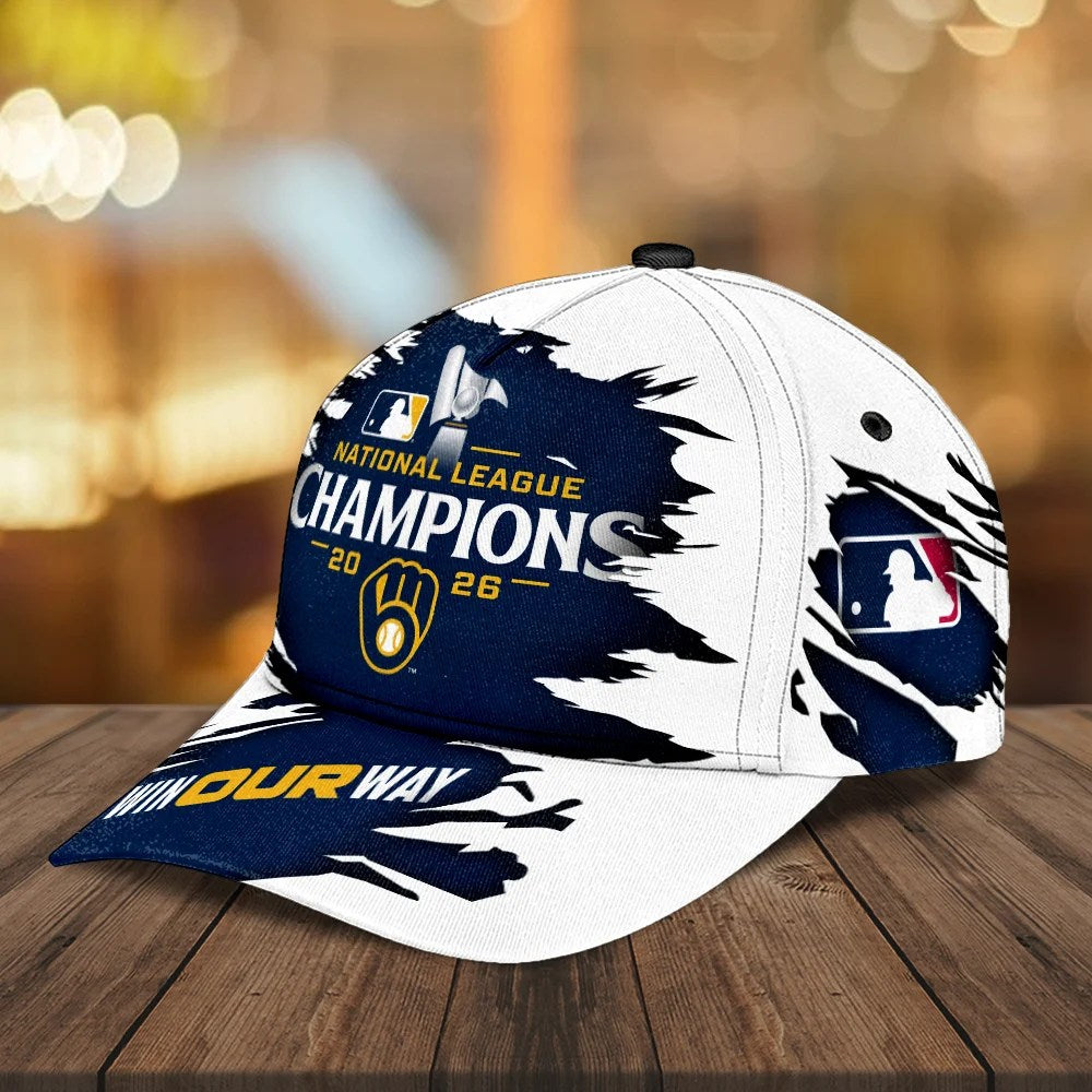 Milwaukee Brewers 2026 National League Champions Classic Cap – MAITM15437