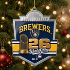 Milwaukee Brewers 2026 World Series Custom Shape 2-side Printed Acrylic Ornament – MAITM15438