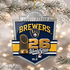 Milwaukee Brewers 2026 World Series Custom Shape 2-side Printed Acrylic Ornament – MAITM15438