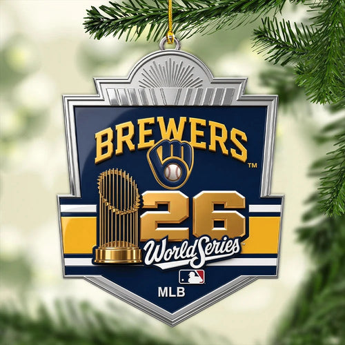 Milwaukee Brewers 2026 World Series Custom Shape 2-side Printed Acrylic Ornament – MAITM15438