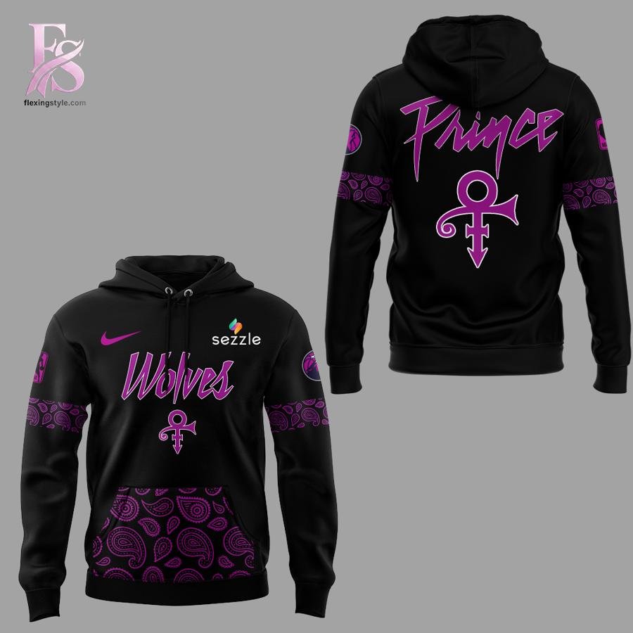 Minnesota Timberwolves New City Edition Rain In Prince Purple Hoodie