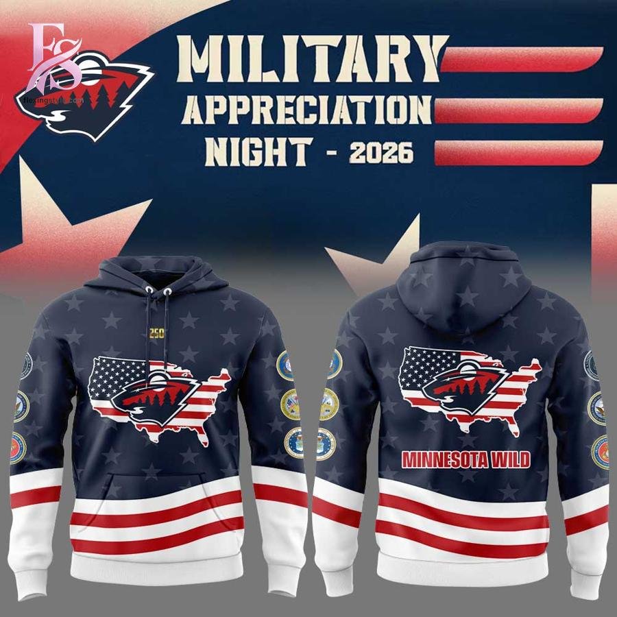 Minnesota Wild Military Appreciation 2026 Hoodie
