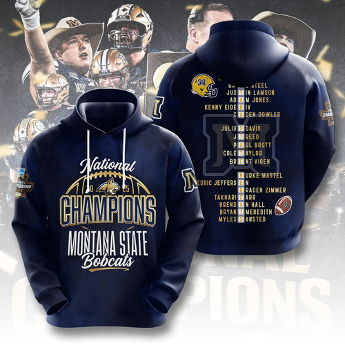 Montana State Bobcats Football 2025 National Champions 3D Apparel – MAITM14916
