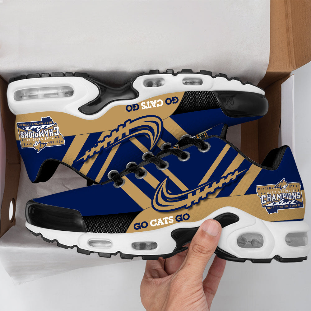 Montana State Bobcats Football 2025 National Champions Air Max Shoes – MAITM14697
