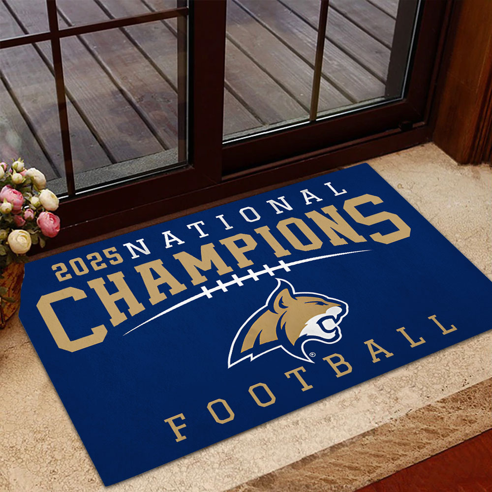 Montana State Bobcats Football 2025 National Champions Custom Doormat – MAITM14610