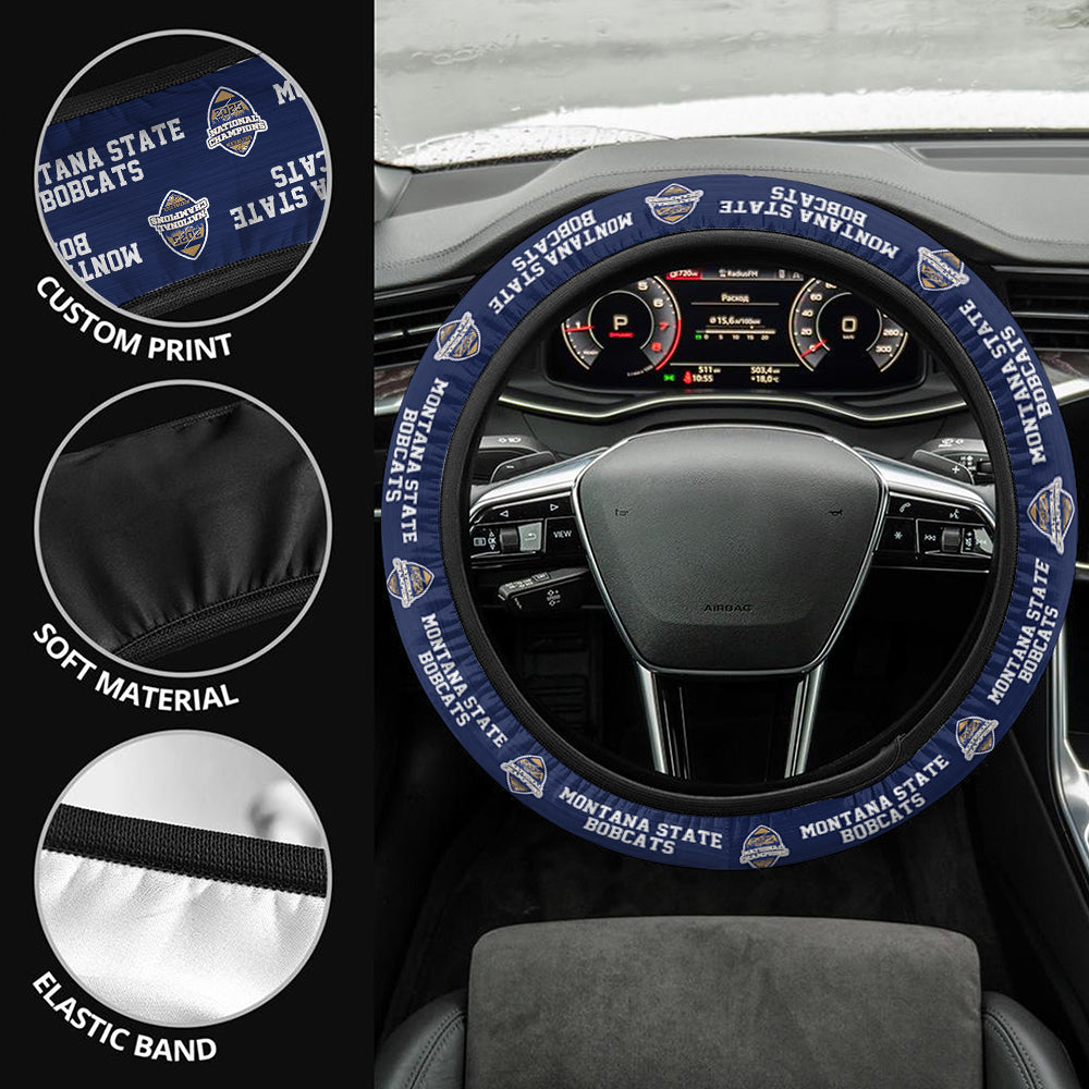 Montana State Bobcats Football 2025 National Champions Steering Wheel Cover – MAITM14975