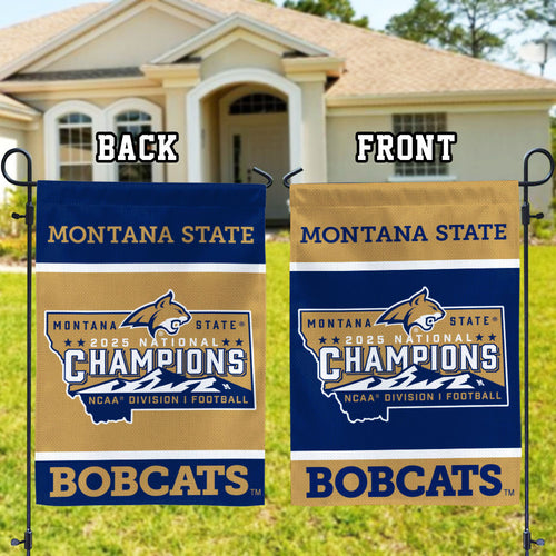 Montana State Bobcats Football 2025 National Champions Double-side Garden Flag – MAITM14542