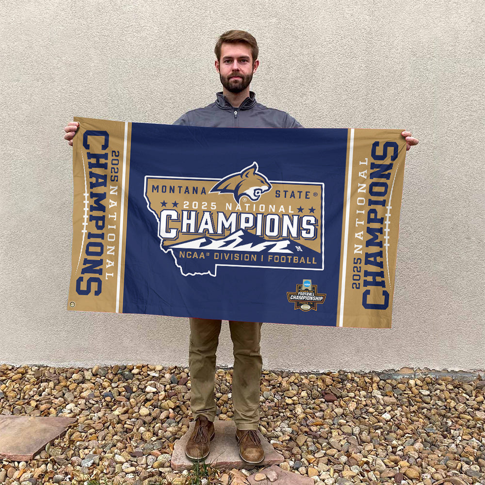 Montana State Bobcats Football 2025 National Champions 3D Double-side House Flag – TANTN20736
