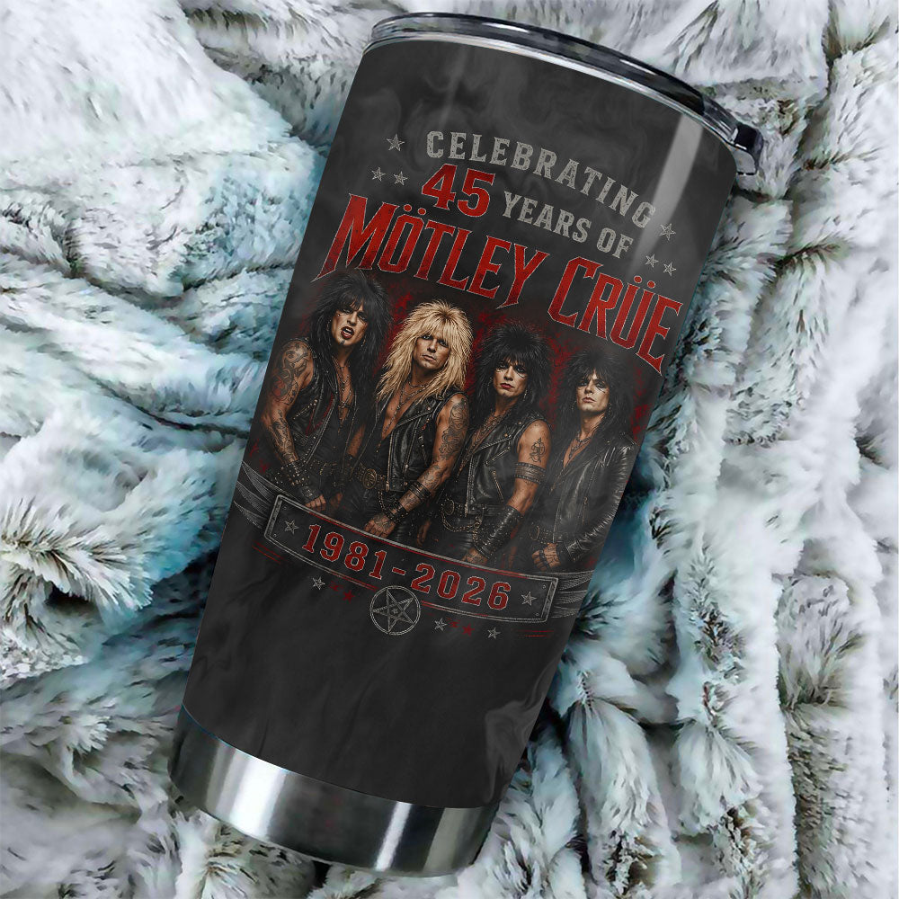 Mötley Crüe 45 Years Anniversary Tumbler Cup – TANTN24535