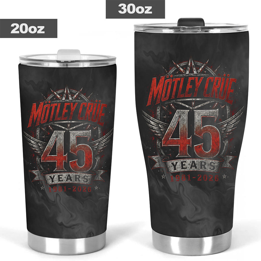 Mötley Crüe 45 Years Anniversary Tumbler Cup – TANTN24535