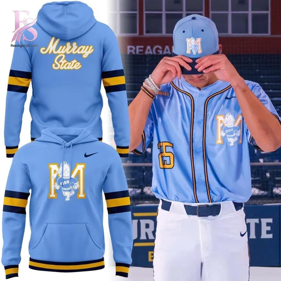 Murray State Racers Baseball Ice Cold Blue Uniform Hoodie