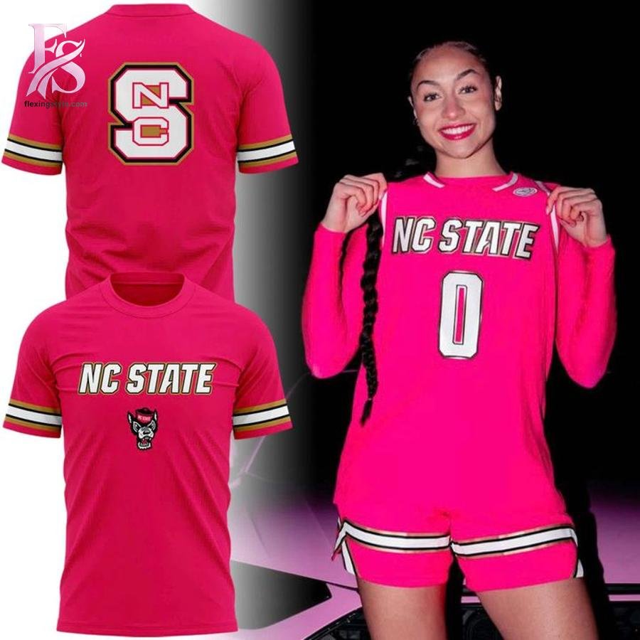 NC State Basketball All Pink Uniform T-Shirt