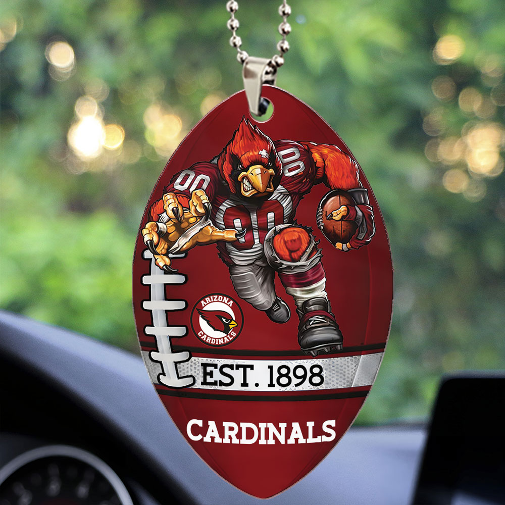 Arizona Cardinals Custom shape 2-sided Acrylic Car Ornament – TMTHU858