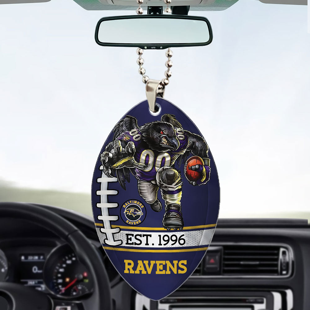 Baltimore Ravens Custom shape 2-sided Acrylic Car Ornament – TMTHU860