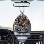 Las Vegas Raiders Custom shape 2-sided Acrylic Car Ornament – TMTHU874