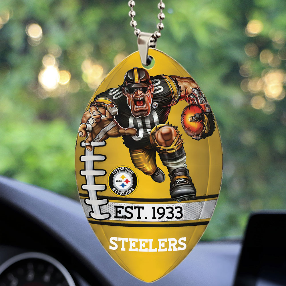 Pittsburgh Steelers Custom shape 2-sided Acrylic Car Ornament – TMTHU884
