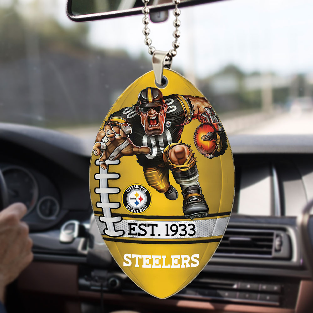 Pittsburgh Steelers Custom shape 2-sided Acrylic Car Ornament – TMTHU884