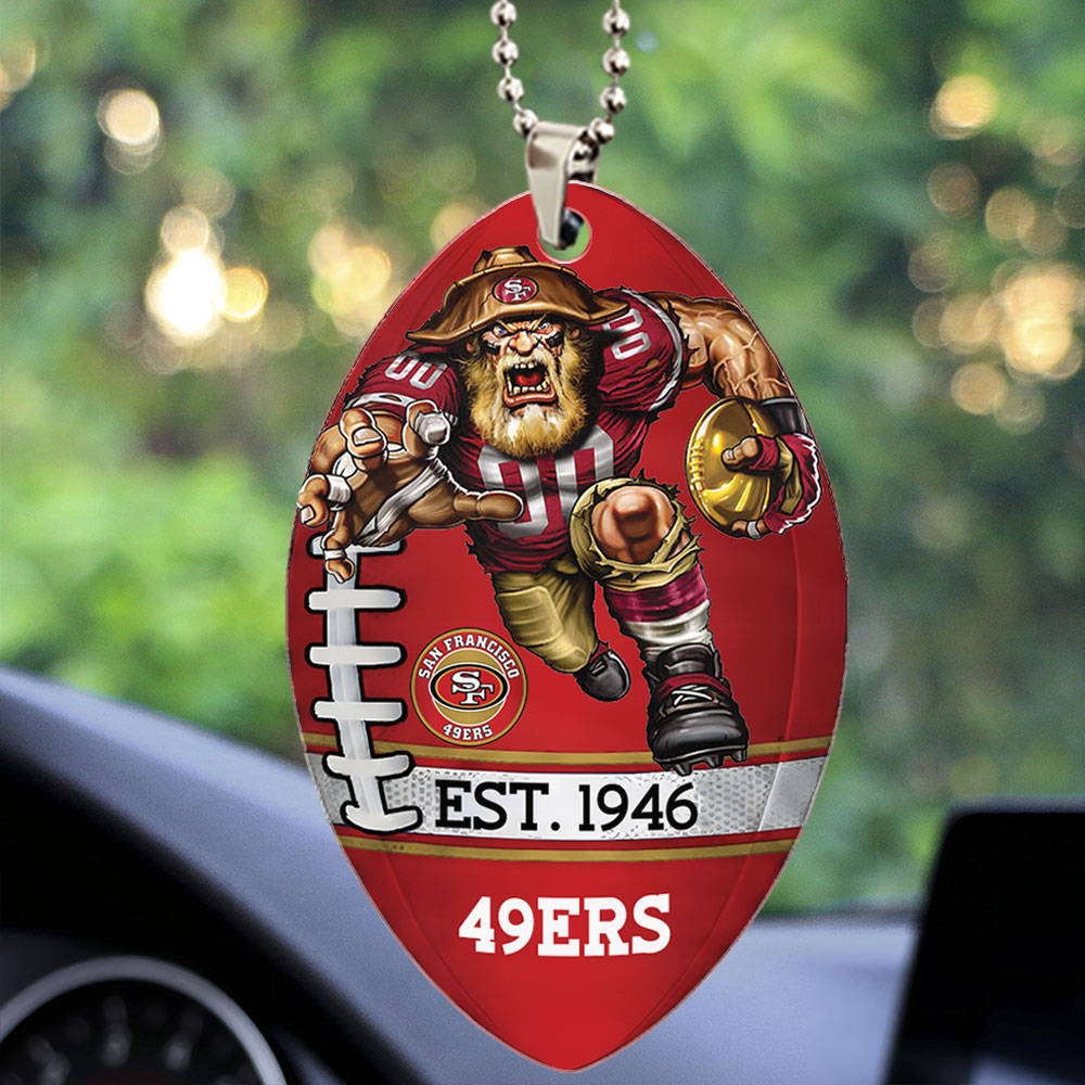San Francisco 49ers Custom shape 2-sided Acrylic Car Ornament – TMTHU885