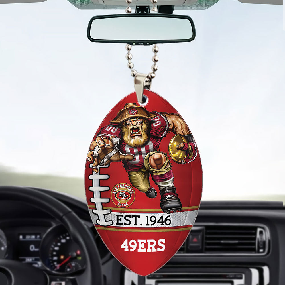 San Francisco 49ers Custom shape 2-sided Acrylic Car Ornament – TMTHU885