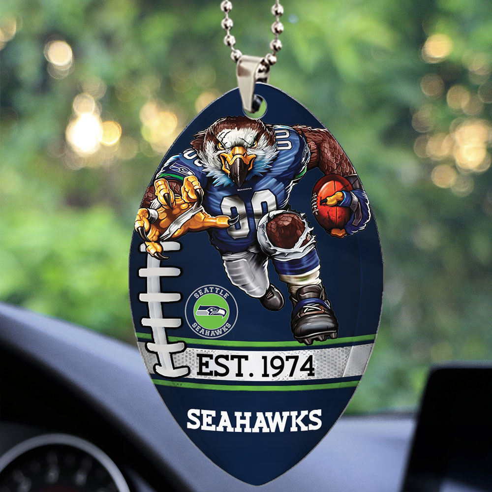 Seattle Seahawks Custom shape 2-sided Acrylic Car Ornament – TMTHU886