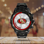 San Francisco 49ers Black Stainless Steel Watch – HOATT12959