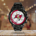Tampa Bay Buccaneers Black Stainless Steel Watch – HOATT12961