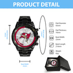 Tampa Bay Buccaneers Black Stainless Steel Watch – HOATT12961
