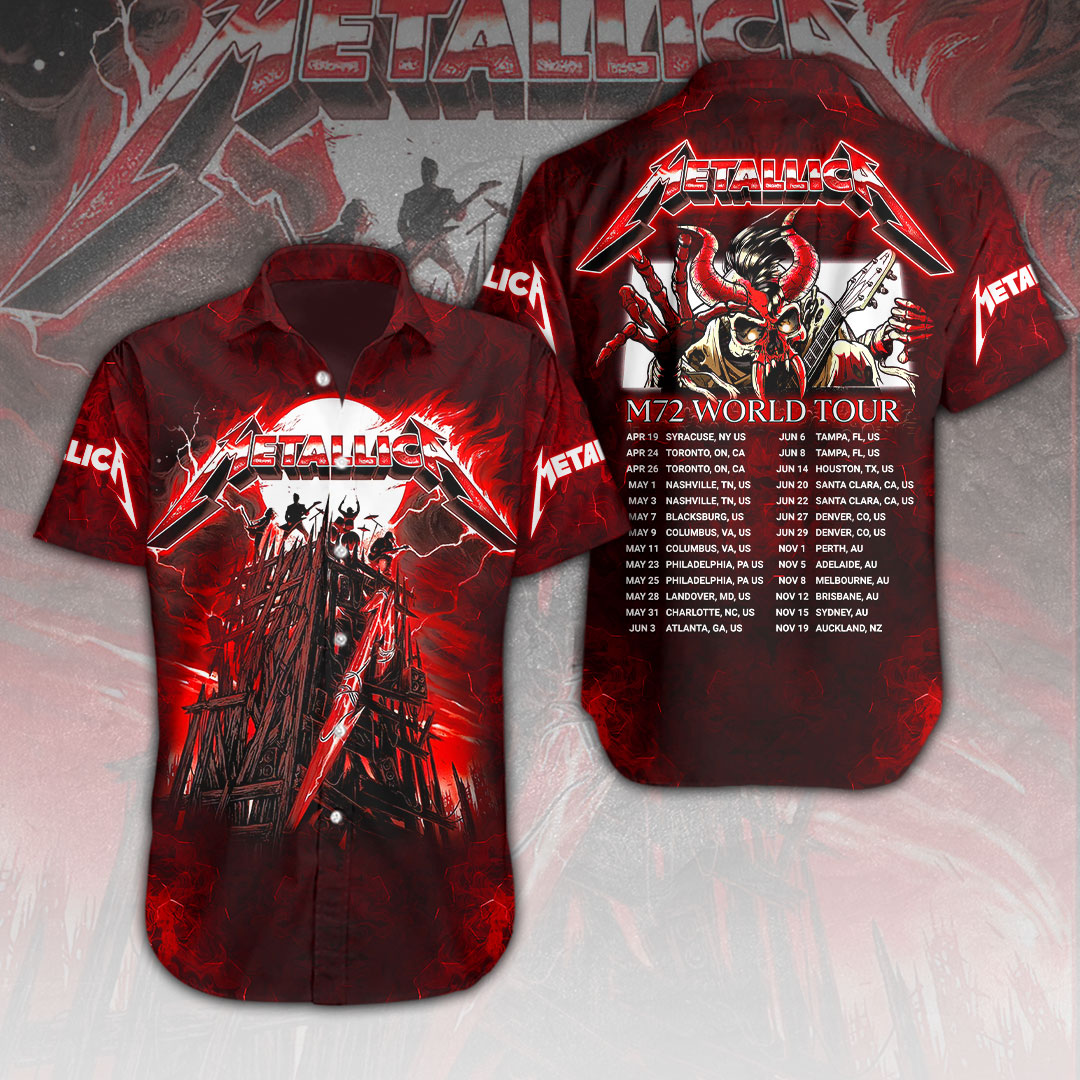 Metallica Short Sleeve Button-Down Shirt – NGHIAVT 1671