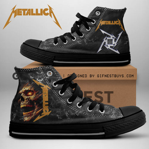 Metallica High Top Canvas Shoes – NGHIAVT 1689