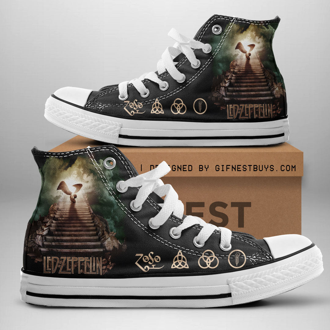 Led Zeppelin Band High Top Canvas Shoes – NGHIAVT 2567.3