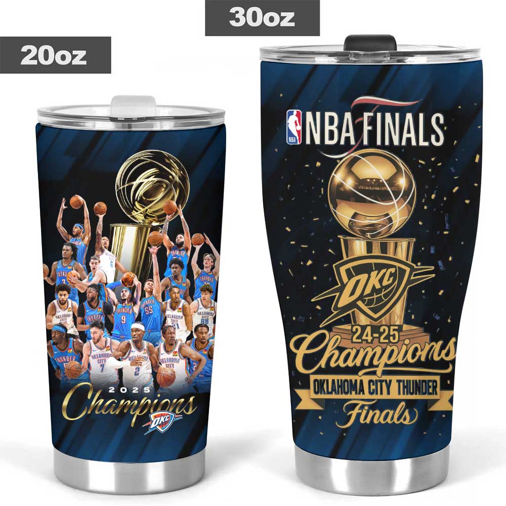 Oklahoma City Thunder 2025 NBA Champions Tumbler Cup – NGHIAVT 2868