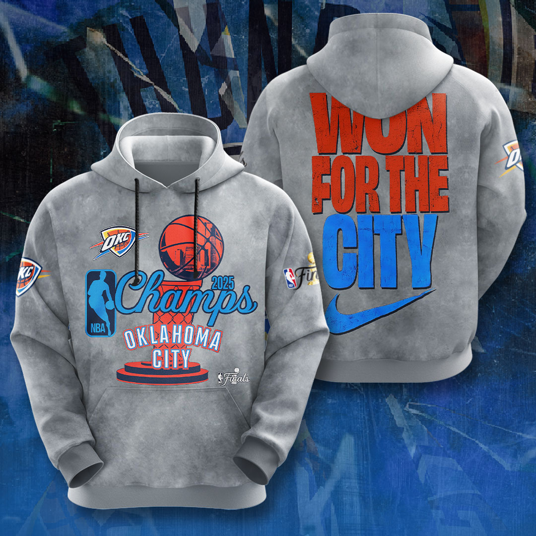 Oklahoma City Thunder 2025 NBA Champions 3D Apparel – NGHIAVT 2883