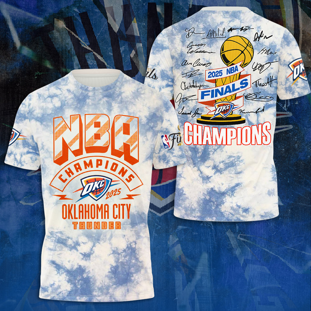 Oklahoma City Thunder 2025 NBA Champions 3D Apparel – NGHIAVT 2884