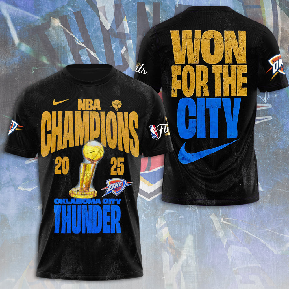 Oklahoma City Thunder 2025 NBA Champions 3D Apparel – NGHIAVT 2885