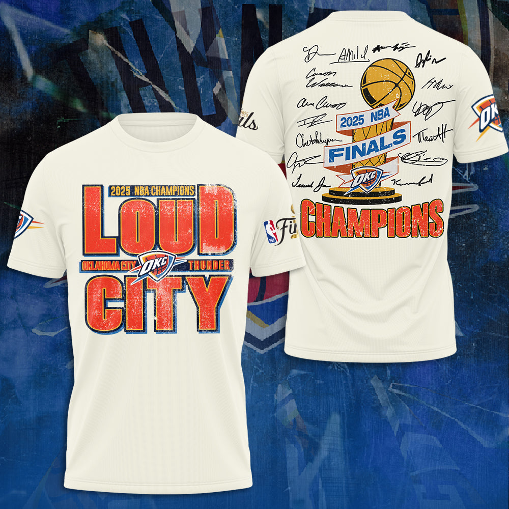 Oklahoma City Thunder 2025 NBA Champions 3D Apparel – NGHIAVT 2914
