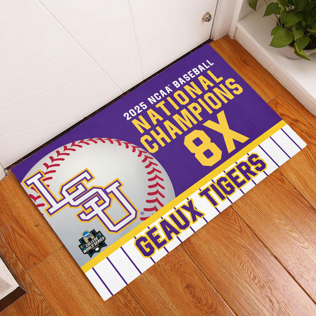 LSU Tigers Baseball 2025 National Champions Doormat – NGHIAVT 2978